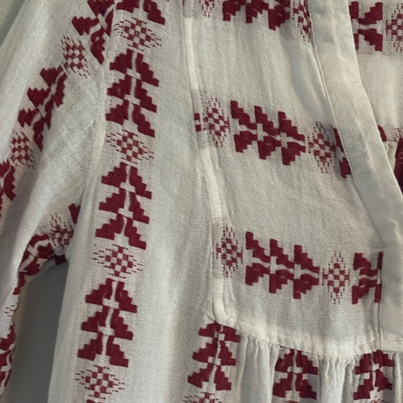 Elan Grecian Boho Embroidered Tunic Dress - Picture 4 of 7